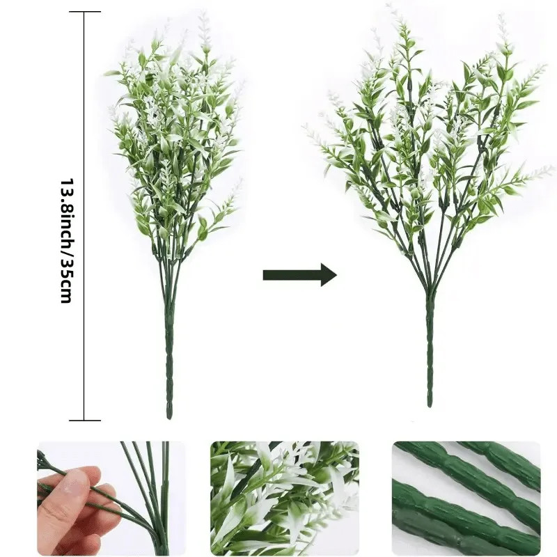 1/3/5Pcs Artificial Flowers 35CM Faux Plants for Home Room Table Decor Wedding D