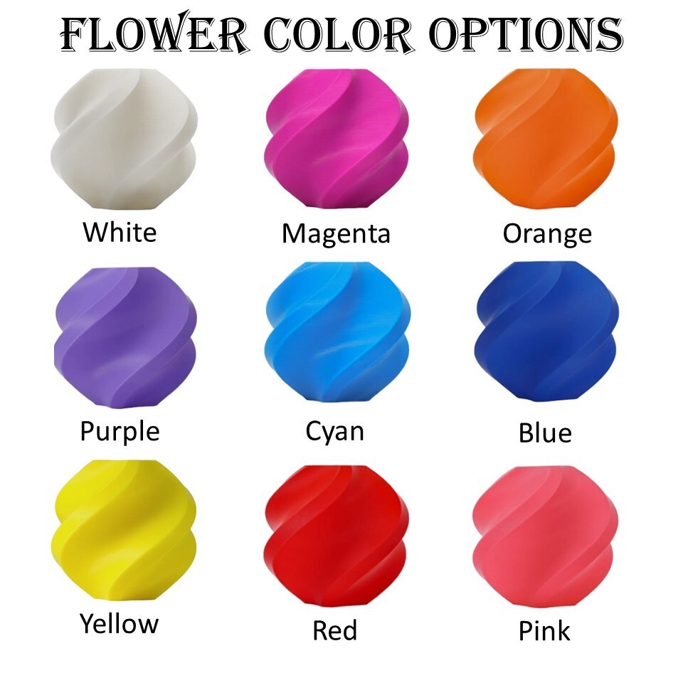 Big Brick Flower – 3D Printed – Life-Size Blocks – Custom color options