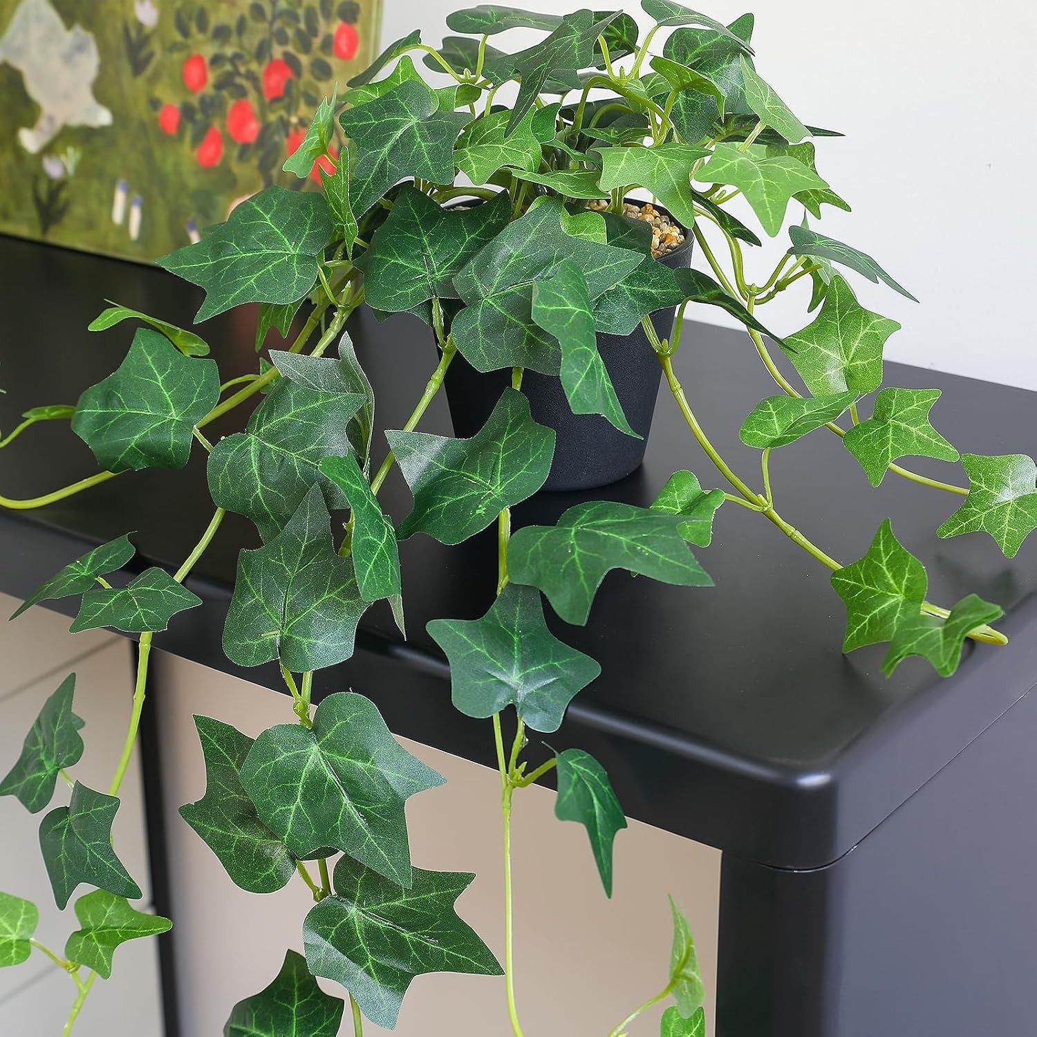 Fake English Ivy Plants in Pots Set of 2 – Realistic Artificial Ivy Greenery for