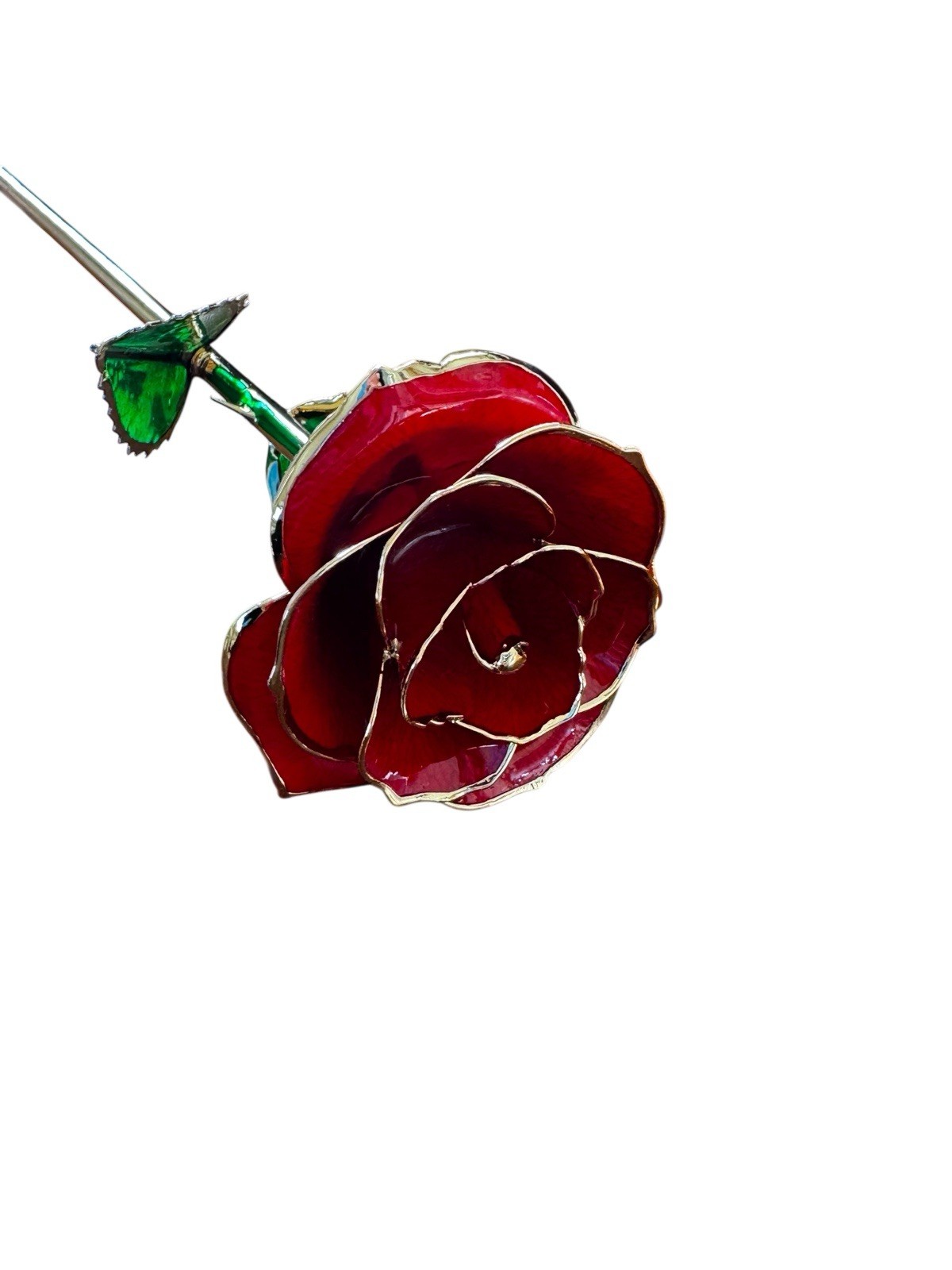Chatoyer Fleur Forever Rose – 24K Gold Trim Infinity Red Rose w/ Box