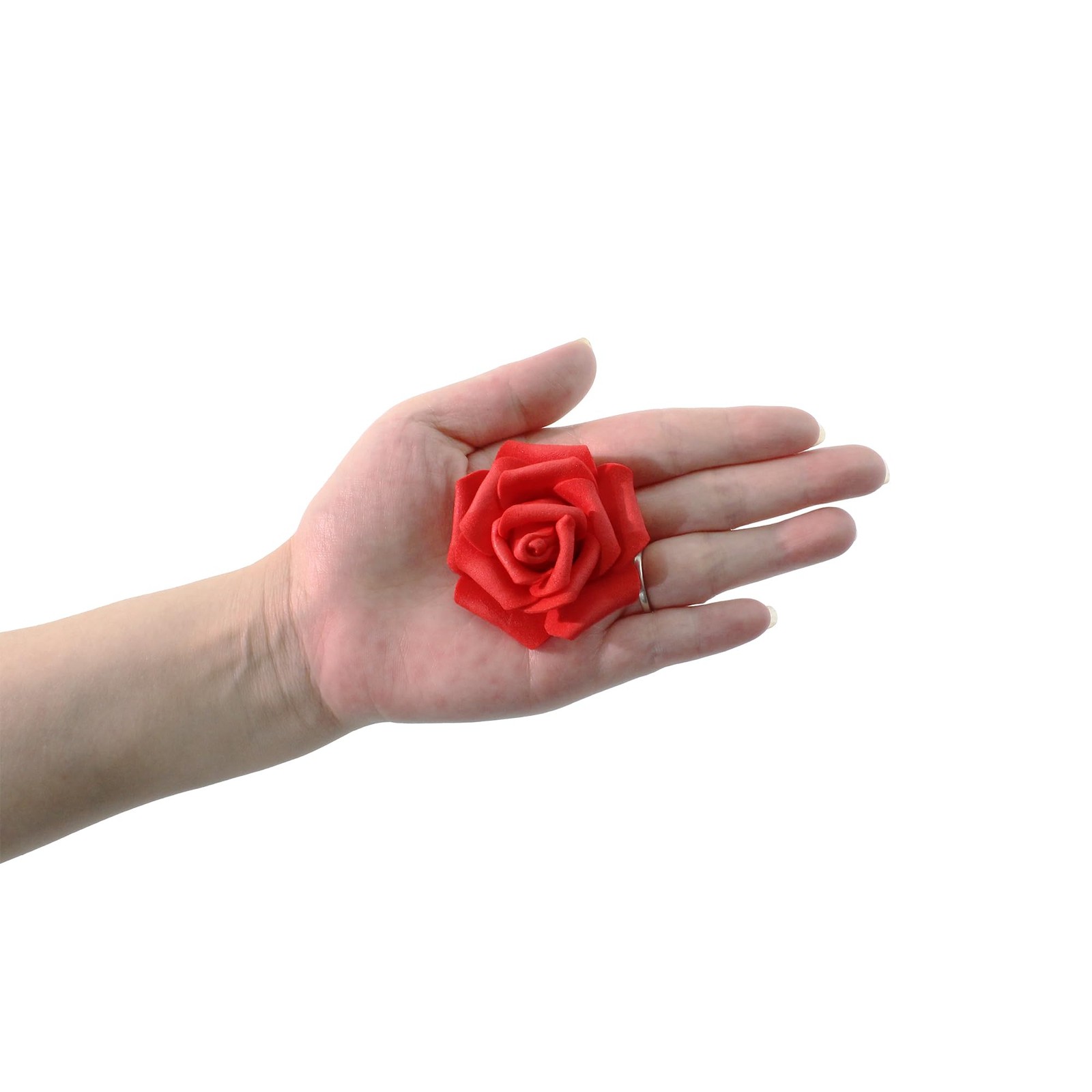 100 Pcs 2 Inch Artificial Flowers Faux Foam Fake Rose Head Bulk for Home Deco…