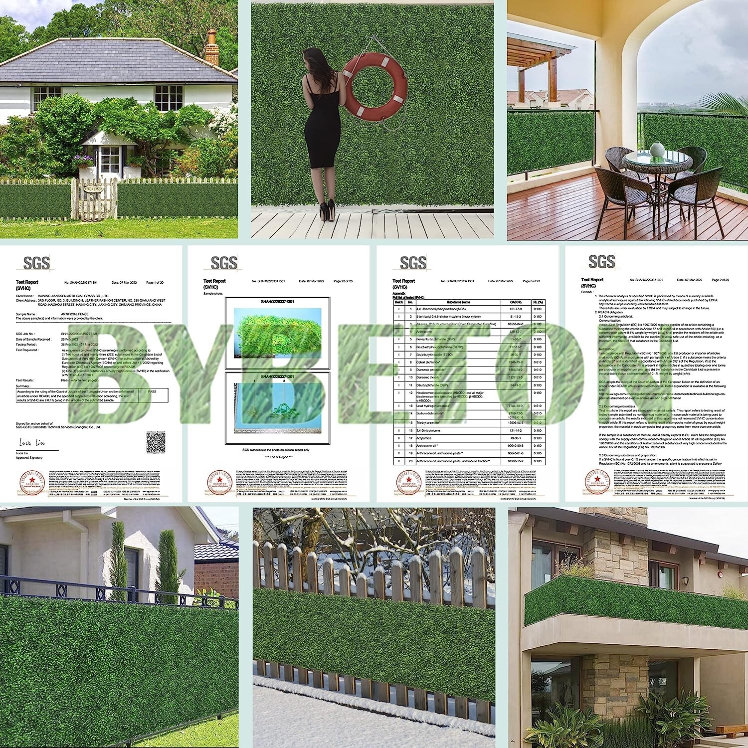 Premium Boxwood Panels – 12 Pack 20″x 20″ – Indoor Privacy & Garden Décor