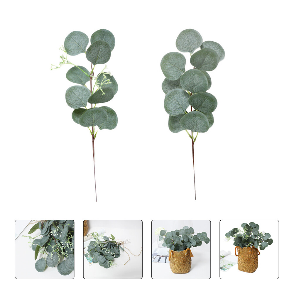 10pcs Simulation Flower Eucalyptus Leaf Adornment Wedding Party Decoration