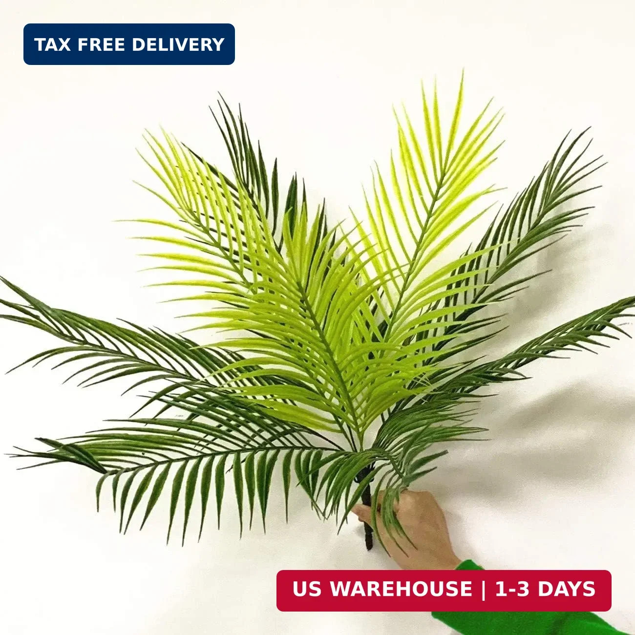 PASYOU Artificial Palm Tree, Plastic Plants Greenery Fake Tropical Shrubs Faux B