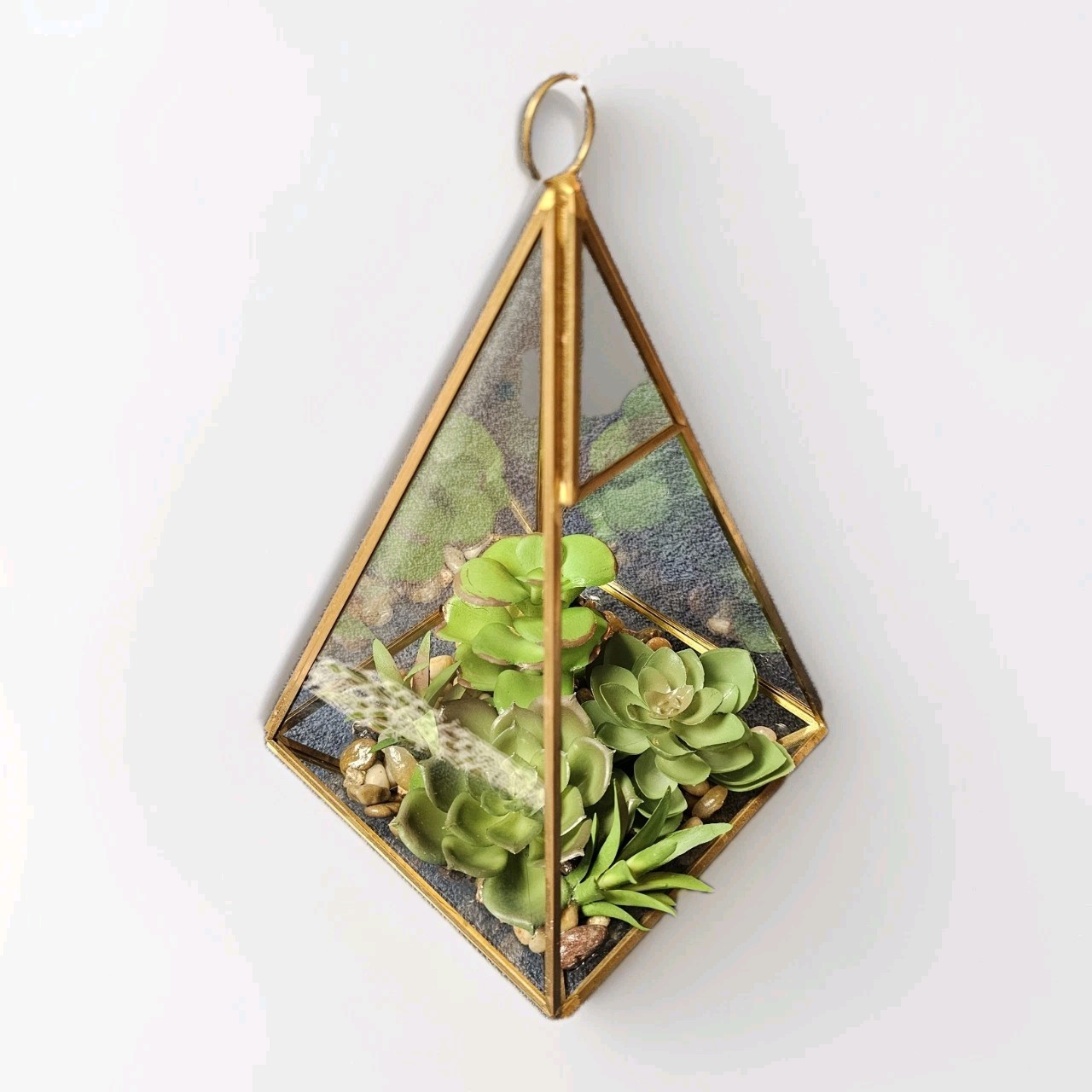 Glass Geometric DIY Terrarium for Succulent & Air Plant – Hanging Pyramid Shaped
