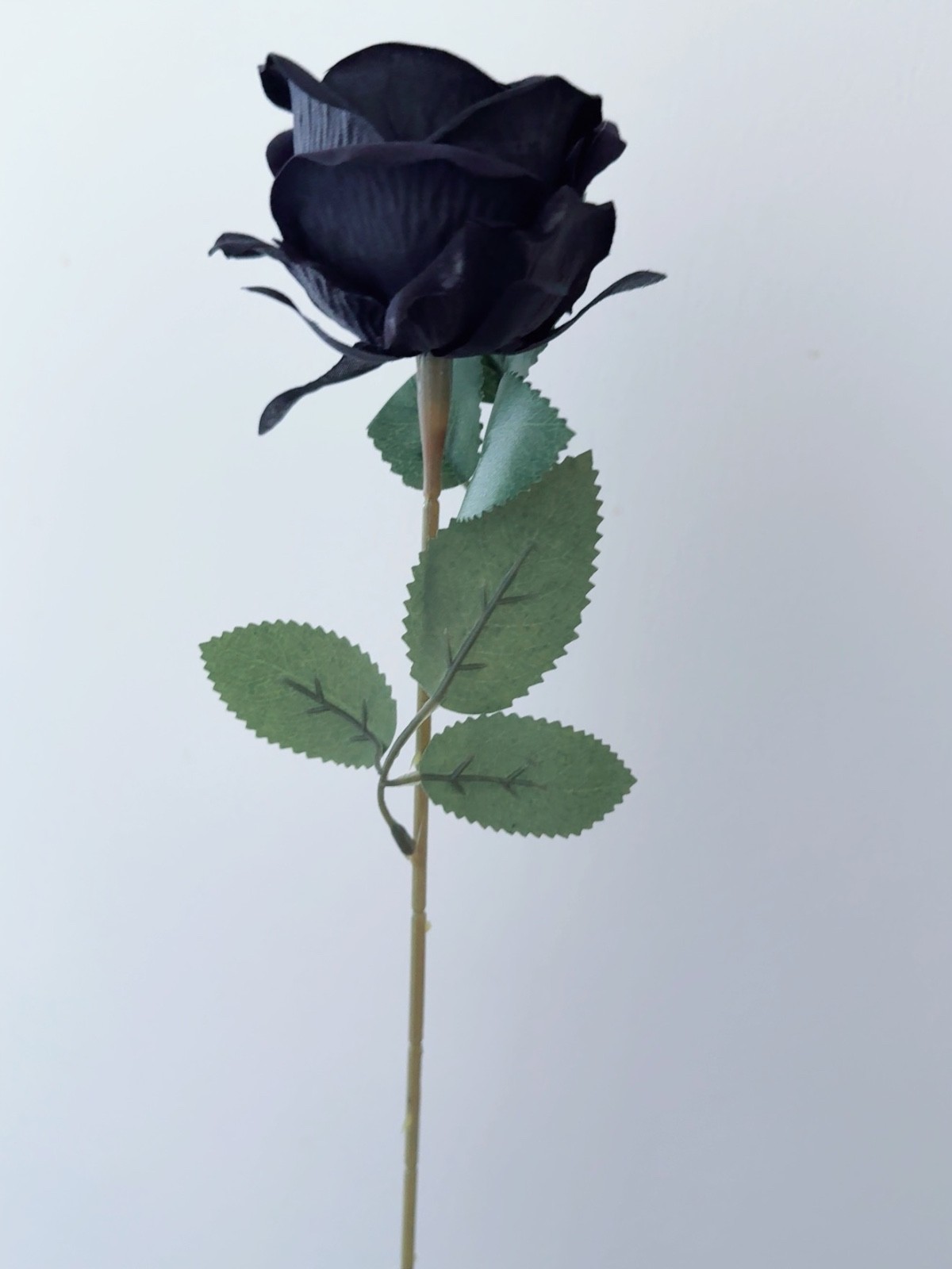 1x Artificial Black Rose Flower Halloween Gothic Accessory DIY Vase Decoration
