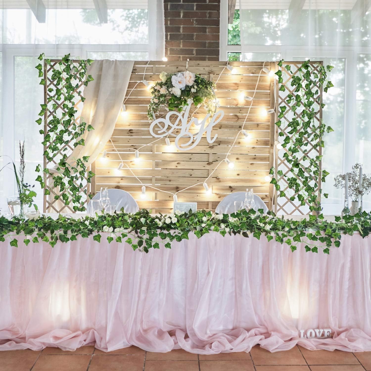 Vivid 158ft Fake Ivy Vines for Stunning Room & Wedding Decoration – 24 Strands