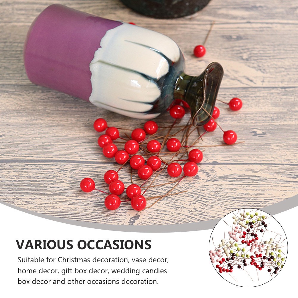 140Pcs Reusable Berries Decoration Assorted Color for Home Gift Box and Wedding