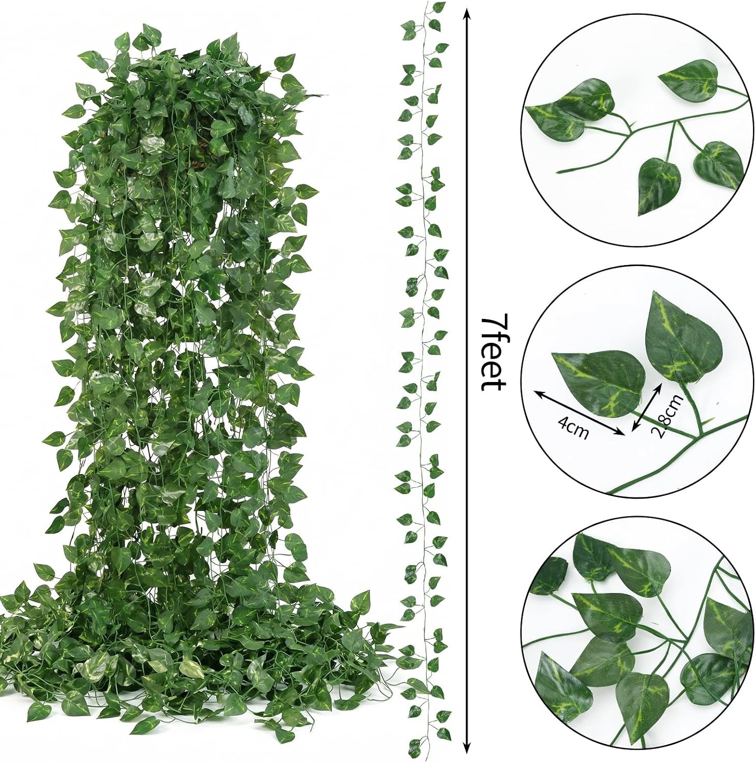 Fake Vines for Room Decor 24 Pack 168ft Artificial Ivy Greenery Garland for