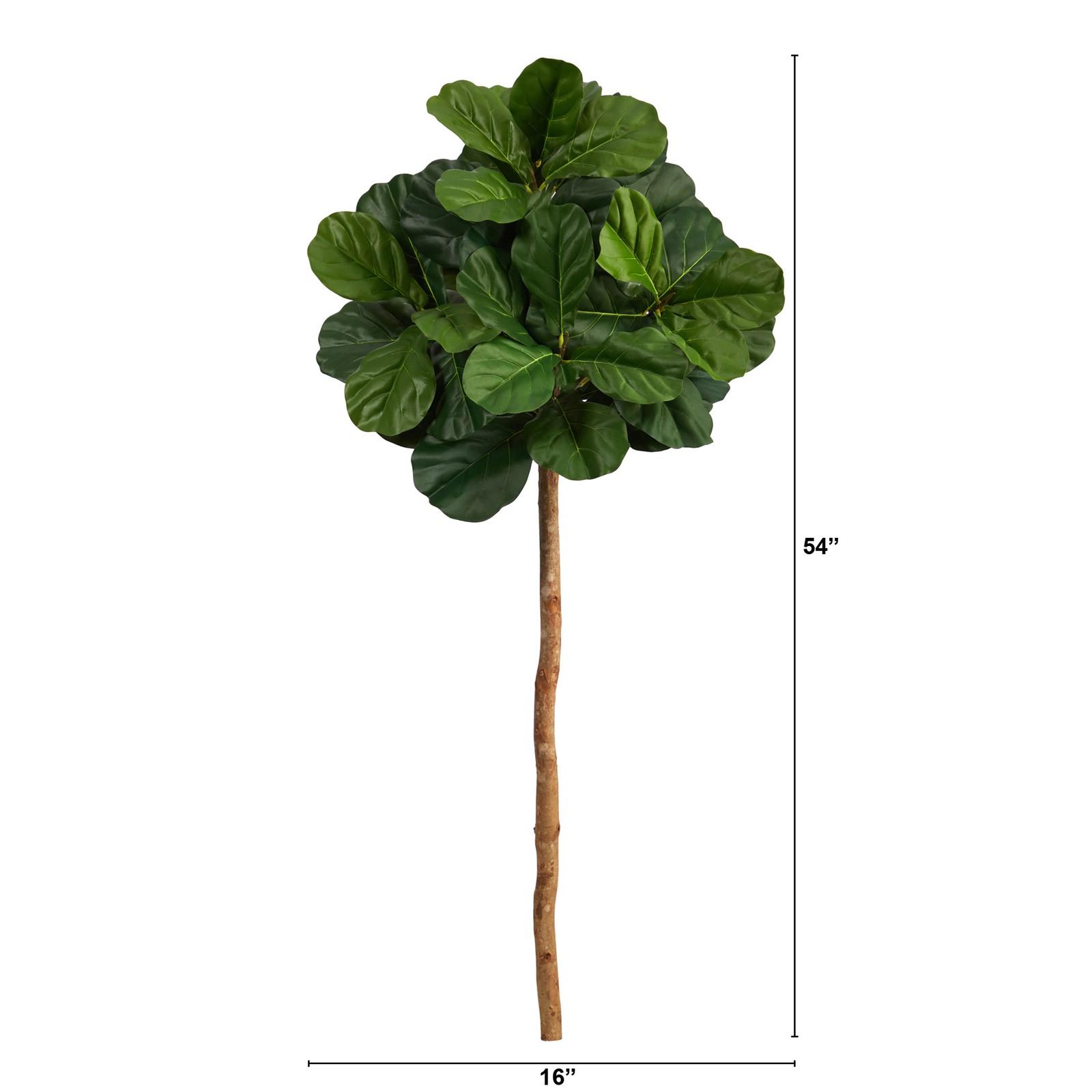 Nearly Natural 4.5ft Fiddle Leaf Artificial Tree (No Pot) in Green