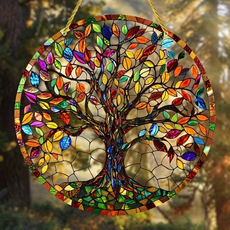 Colored Acrylic Tree Ornament For Living Room Bedroom Wall Decoration