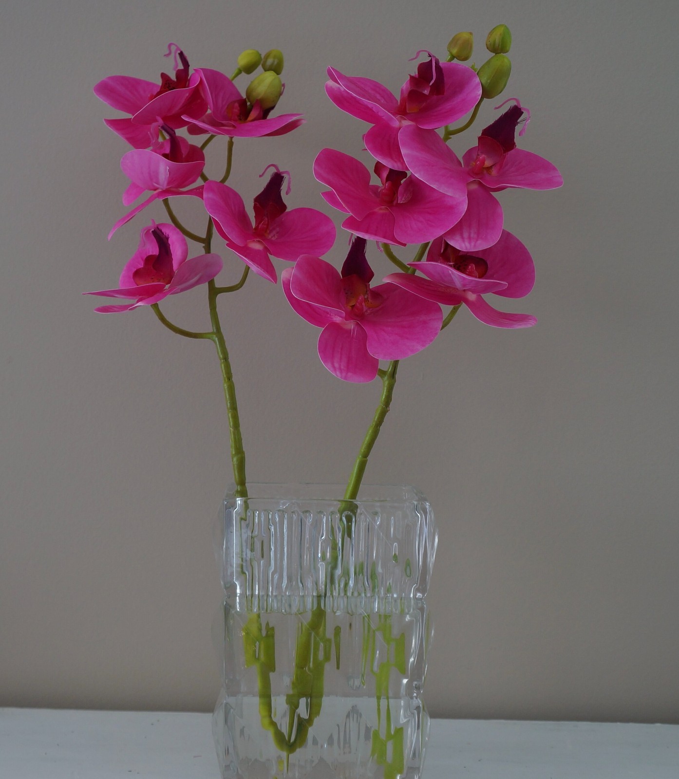 Artificial Orchids, Fake Phalaenopsis Stem, Real touch, For Home Office Party