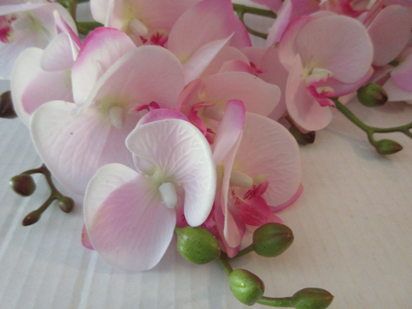 Artificial Butterfly Orchid Floral Flower Double Stem 9 Blooms Home Decor Weddin