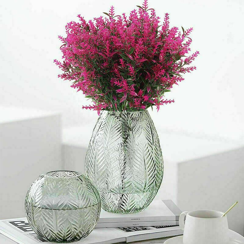 Artificial Flowers Plastic Fake Plants UV Resistant Home In Outdoor Garden Decor