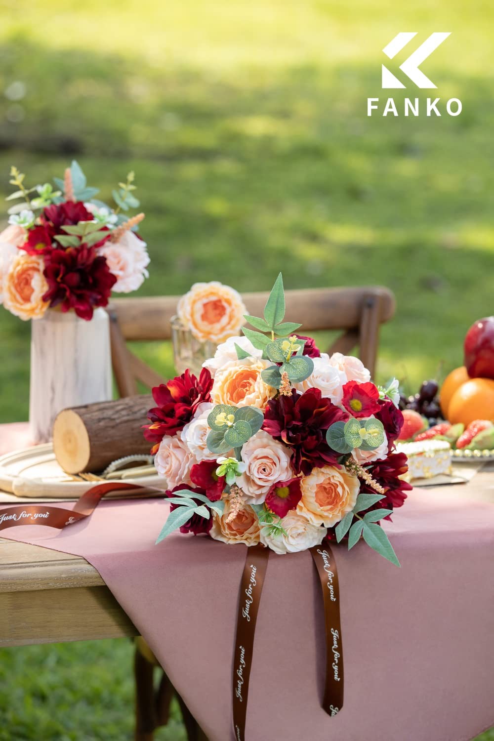 Rose Artificial Flowers Combo Fake Silk Rose Greenery Bouquet Decor Bag