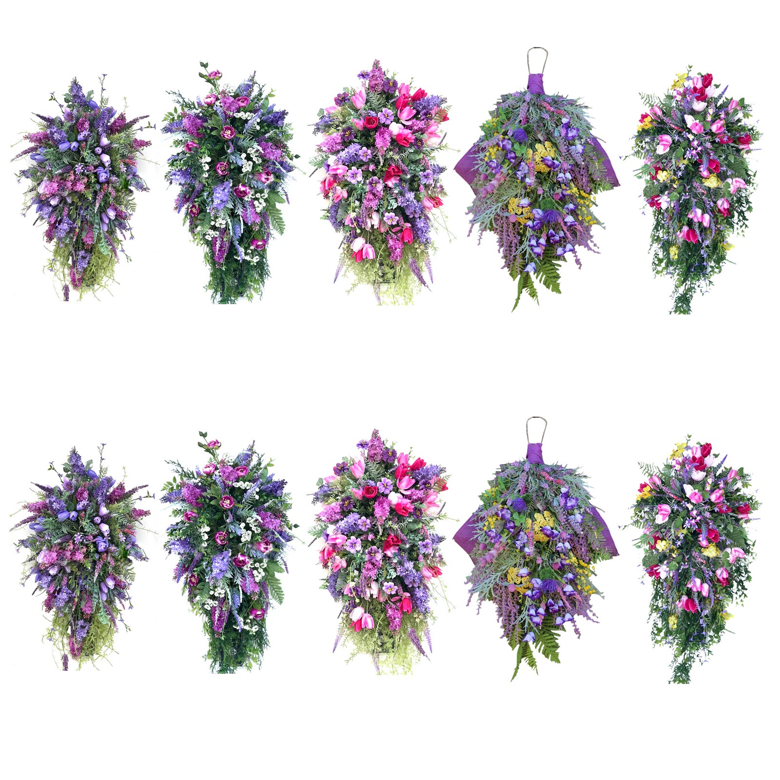 Small Purple Spring Wreath Style A Floral