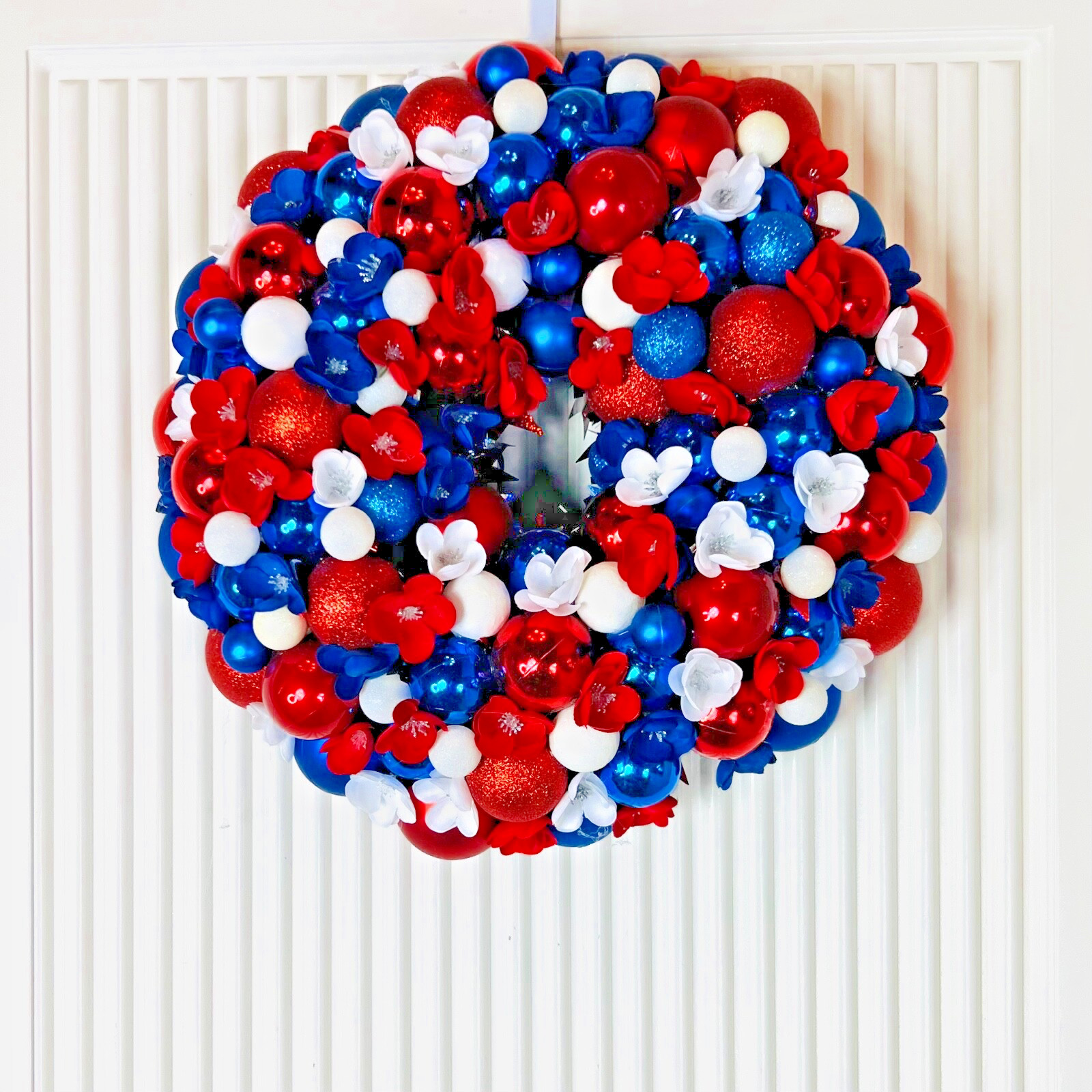 Patriotic Wreath Everyday American Flag Wreath Red White Blue Wreath 4th of July