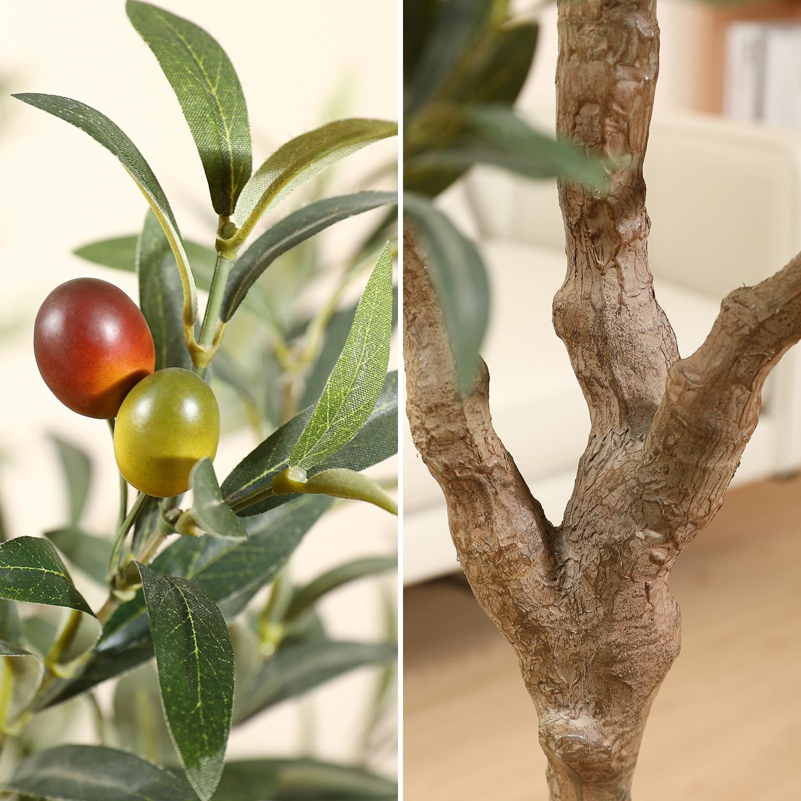 Olive Trees Artificial Indoor 7ft Artificial Olive Plants Tall Faux Olive Tree F