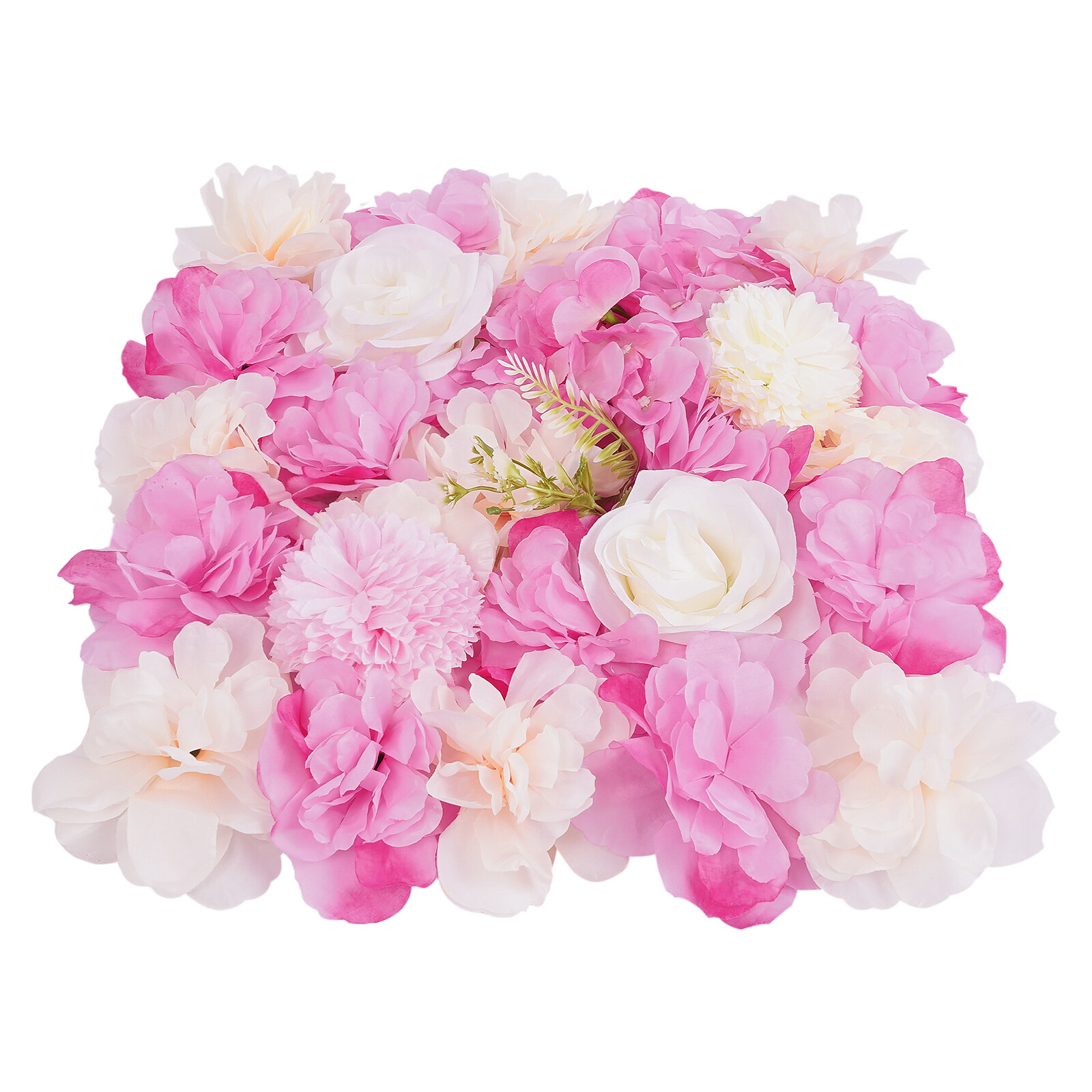 3D Flower Wall Panel-12pcs Artificial Flower Wall Background Silk Rose Mat