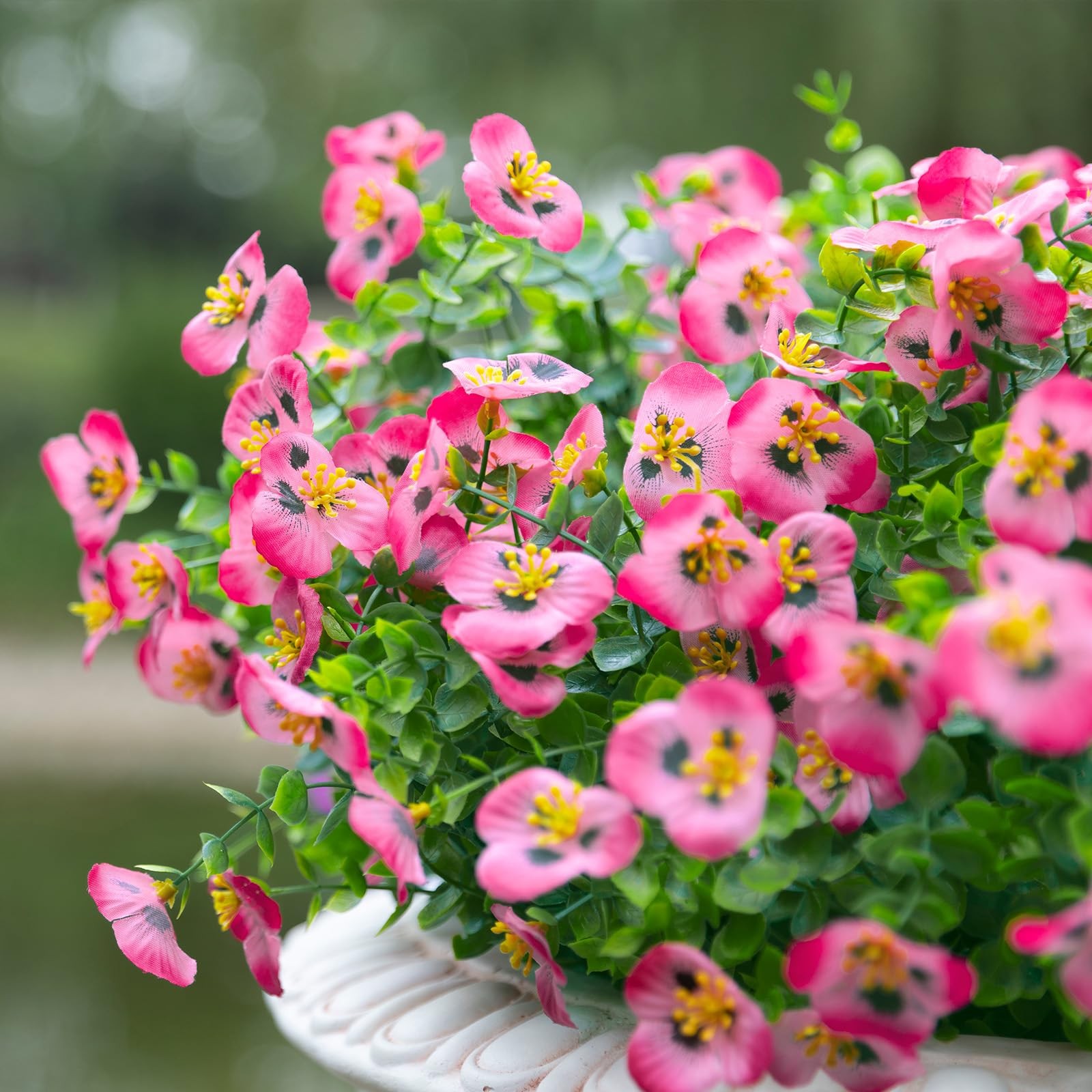 U’Artlines Artificial Flowers for Outdoor, 16 Bundles Realistic Pansies Fake …