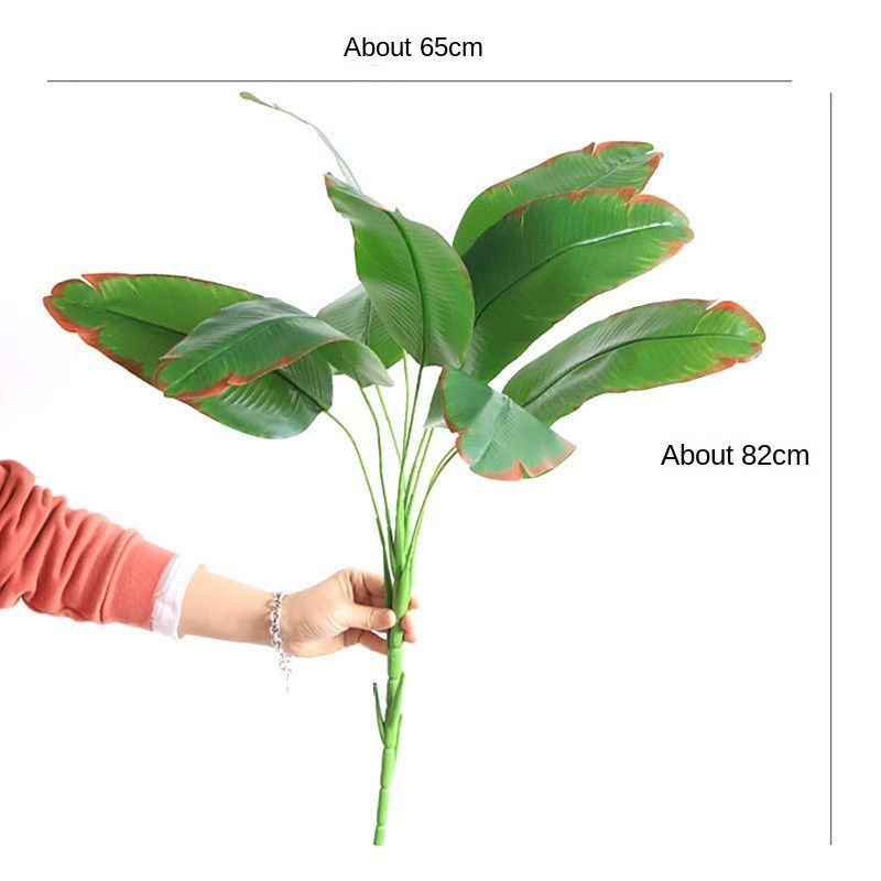 70-85cm Artificial Banana Tree Leaf Plastic Palm Leaves Garden Hotel Home Decor