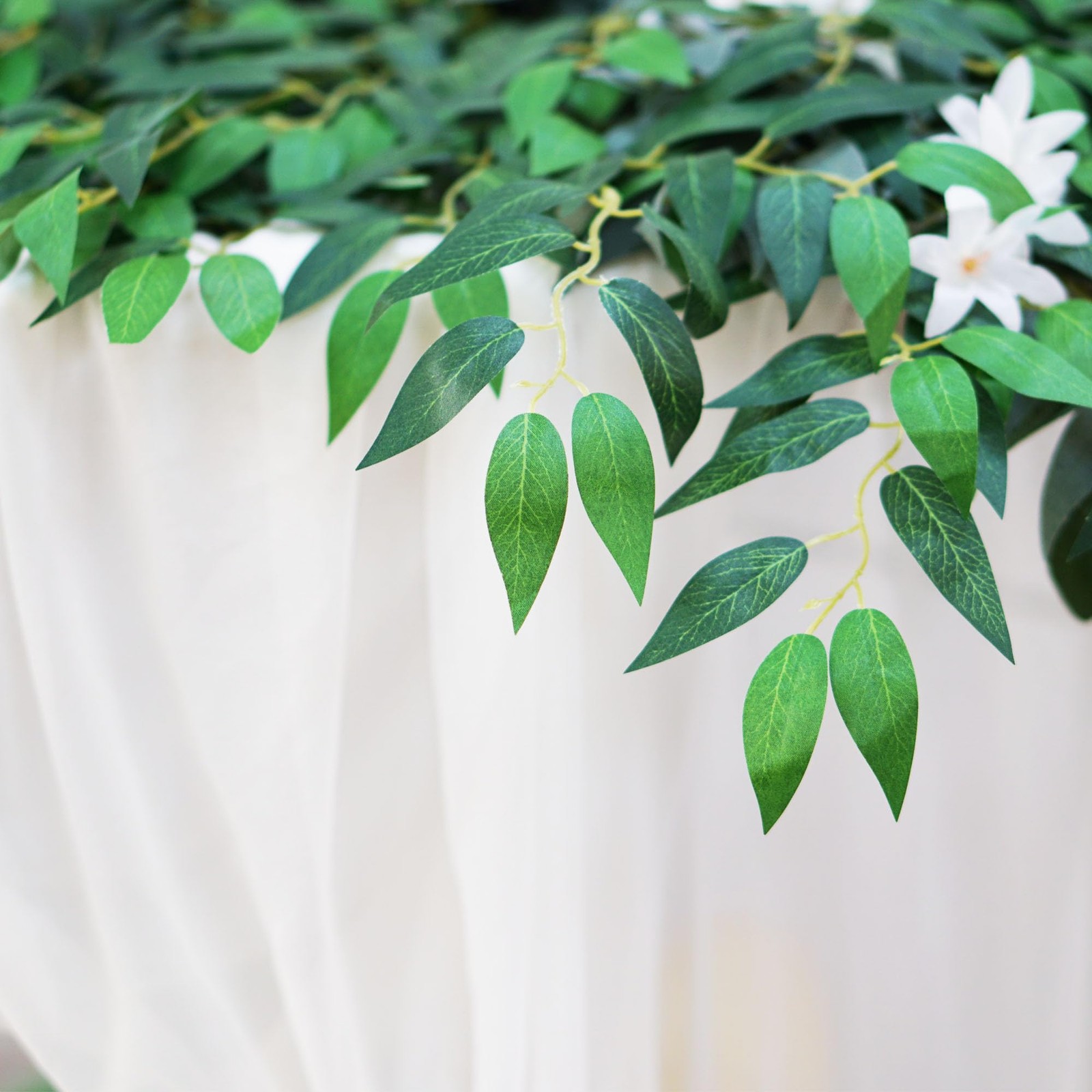 24PC Ruscus Greenery for Centerpieces Fake Leaves Decor Faux Greenery Stems