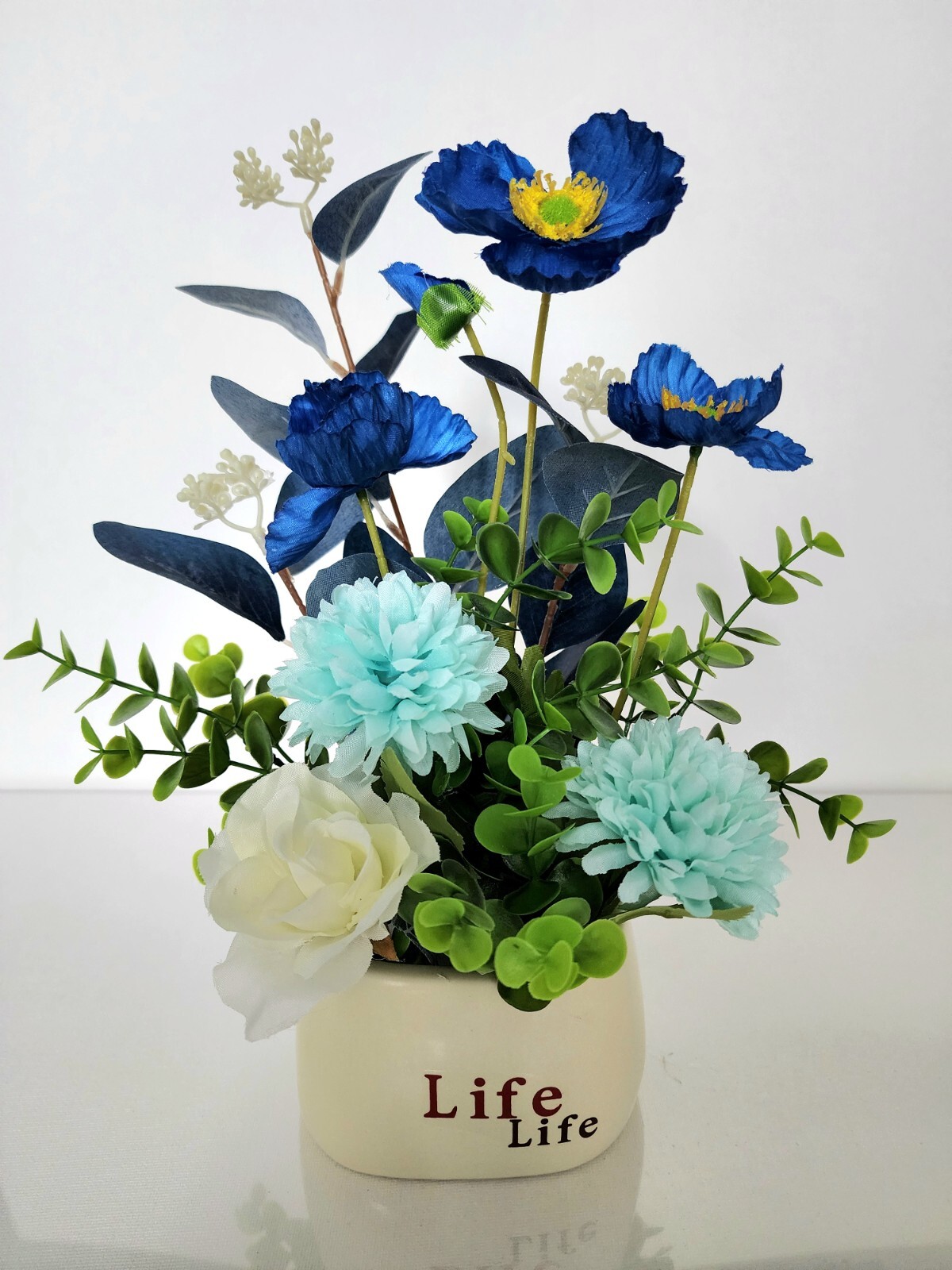 Artificial faux potted flower plants home kitchen office occasion decoration