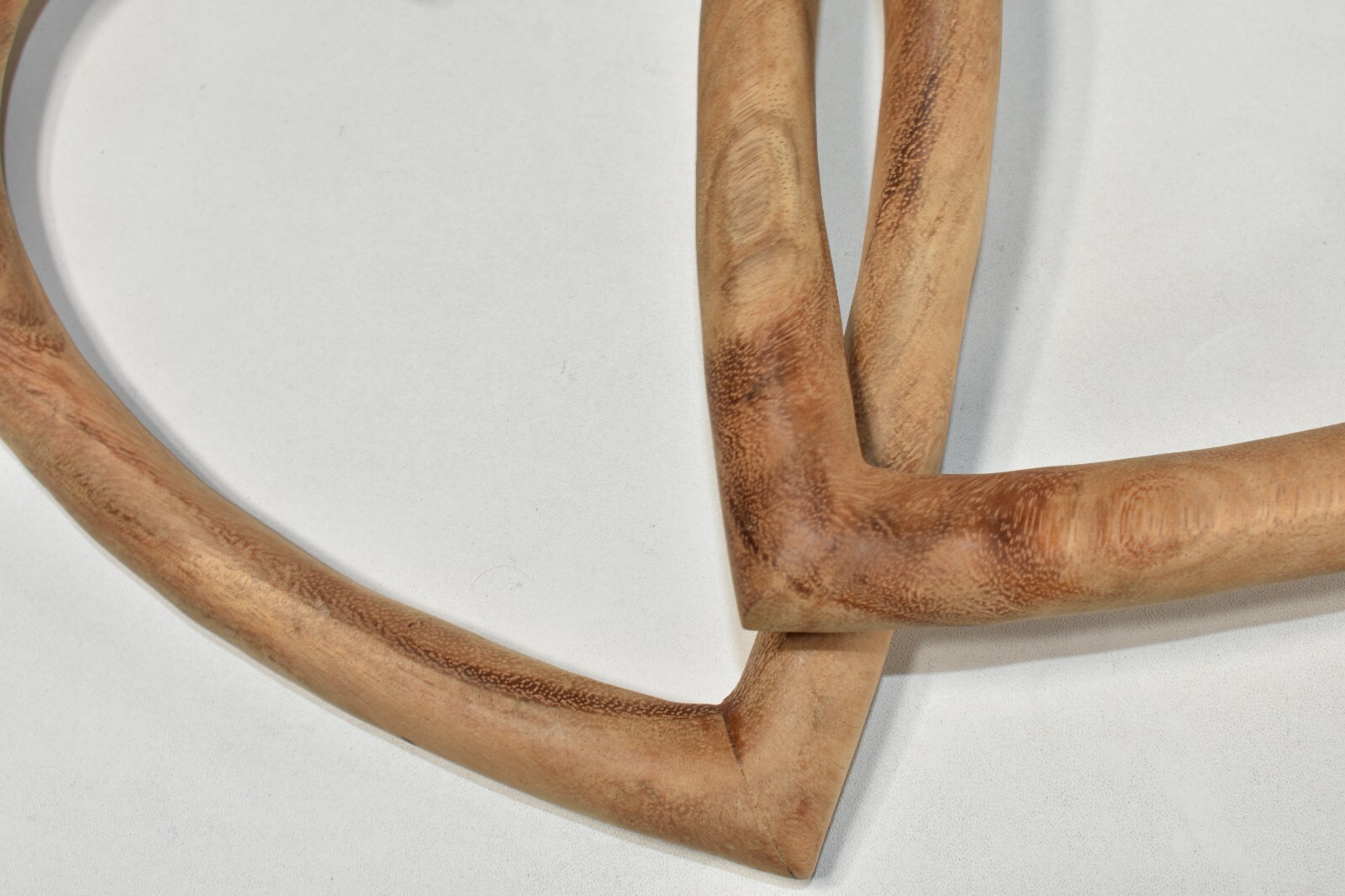 2 Linked Interlocking Hearts Acacia Wood 10″ Home Decor Wedding Valentine’s Day