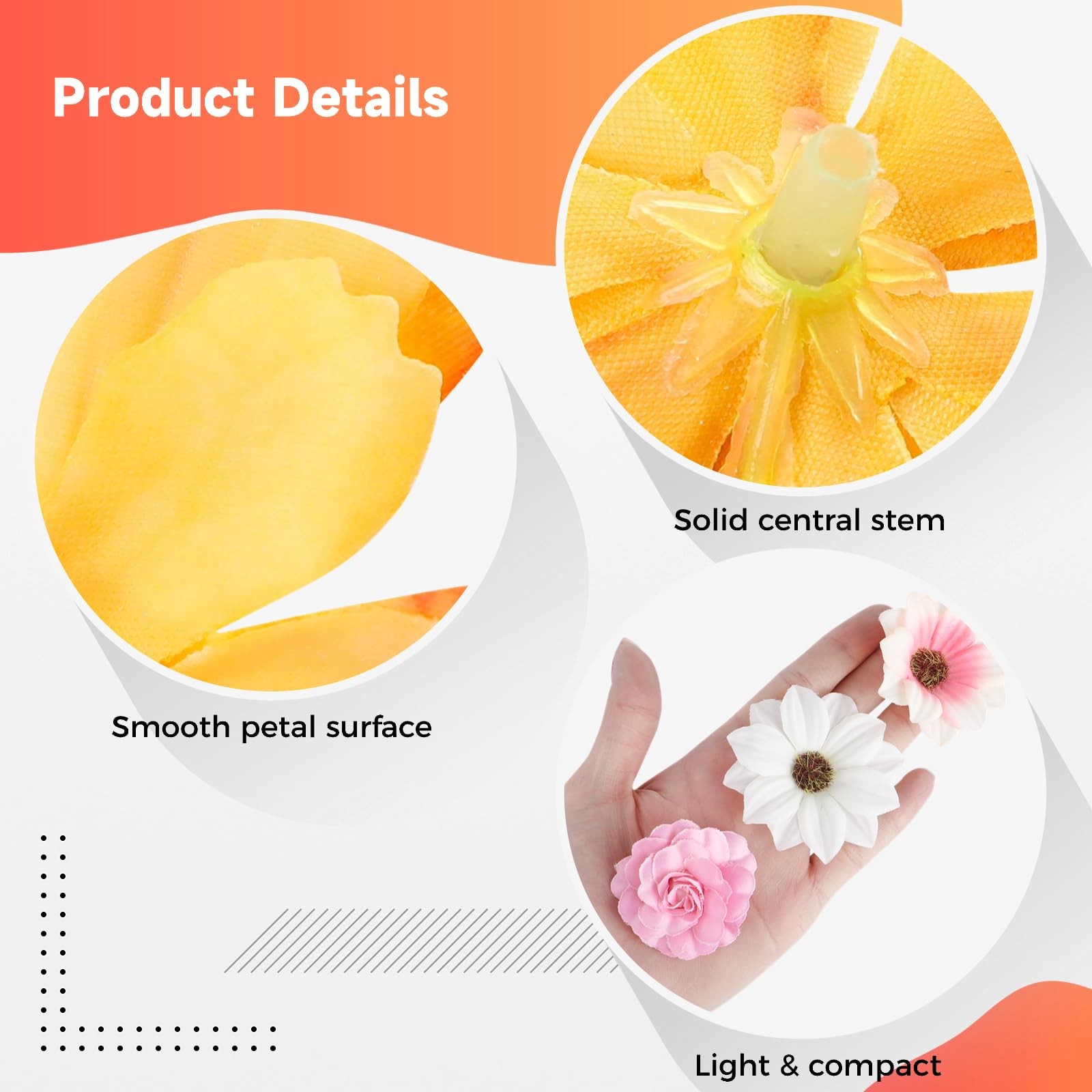 217 Pcs Mini Artificial Silk Flowers, Fake Rose Daisy Faux Flowers for Crafts…