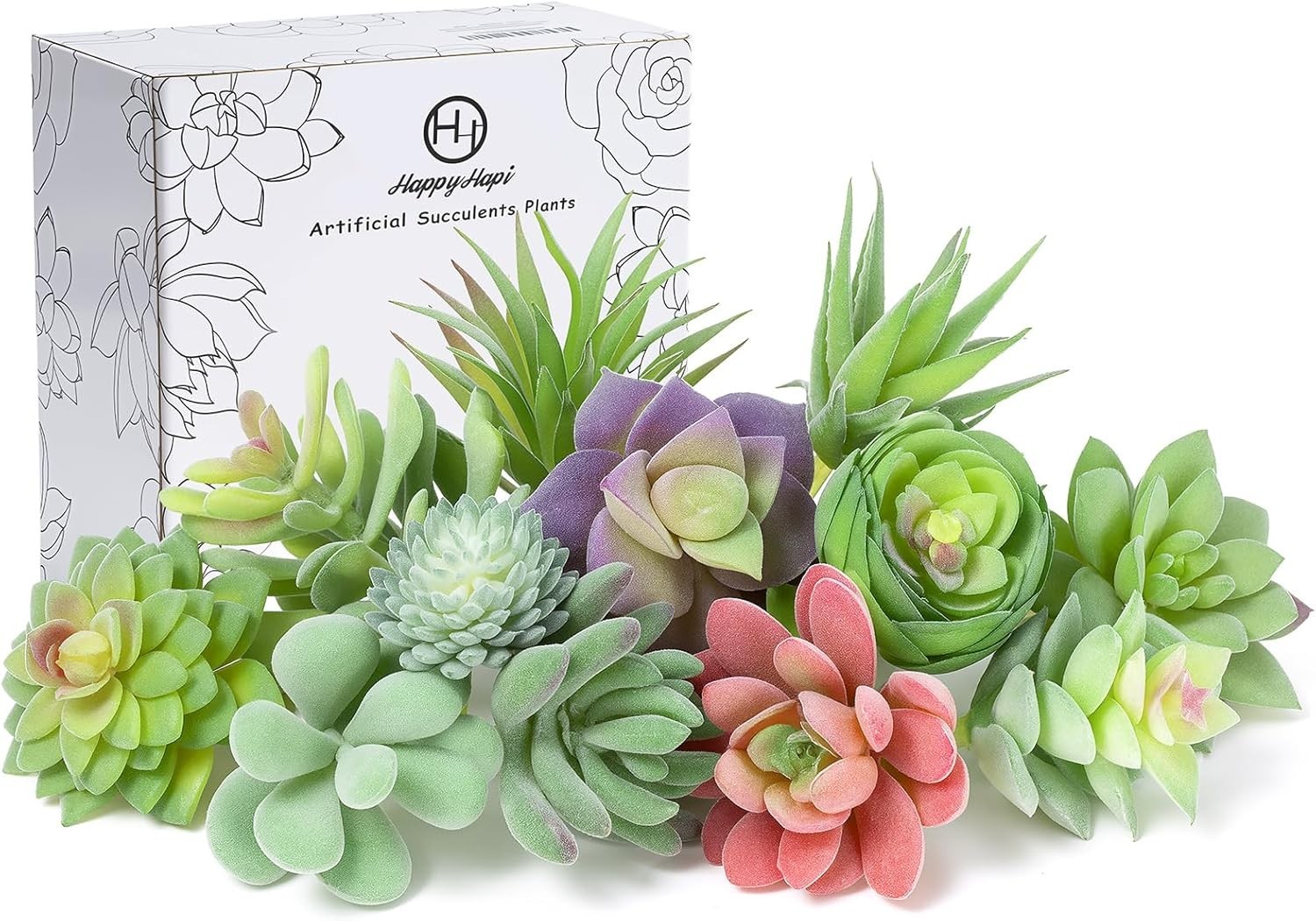 12 Pcs Artificial Succulents Mini Fake Plants Unpotted Faux Succulent for Craft