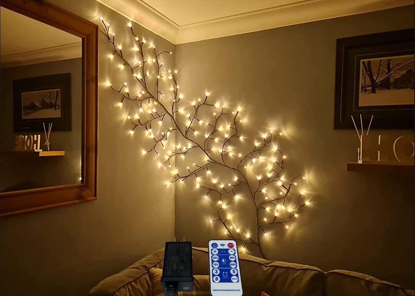 Vines for Room Decor with Remote Control On/Off Timmer Dim, 7.5 FT, 144 LEDs