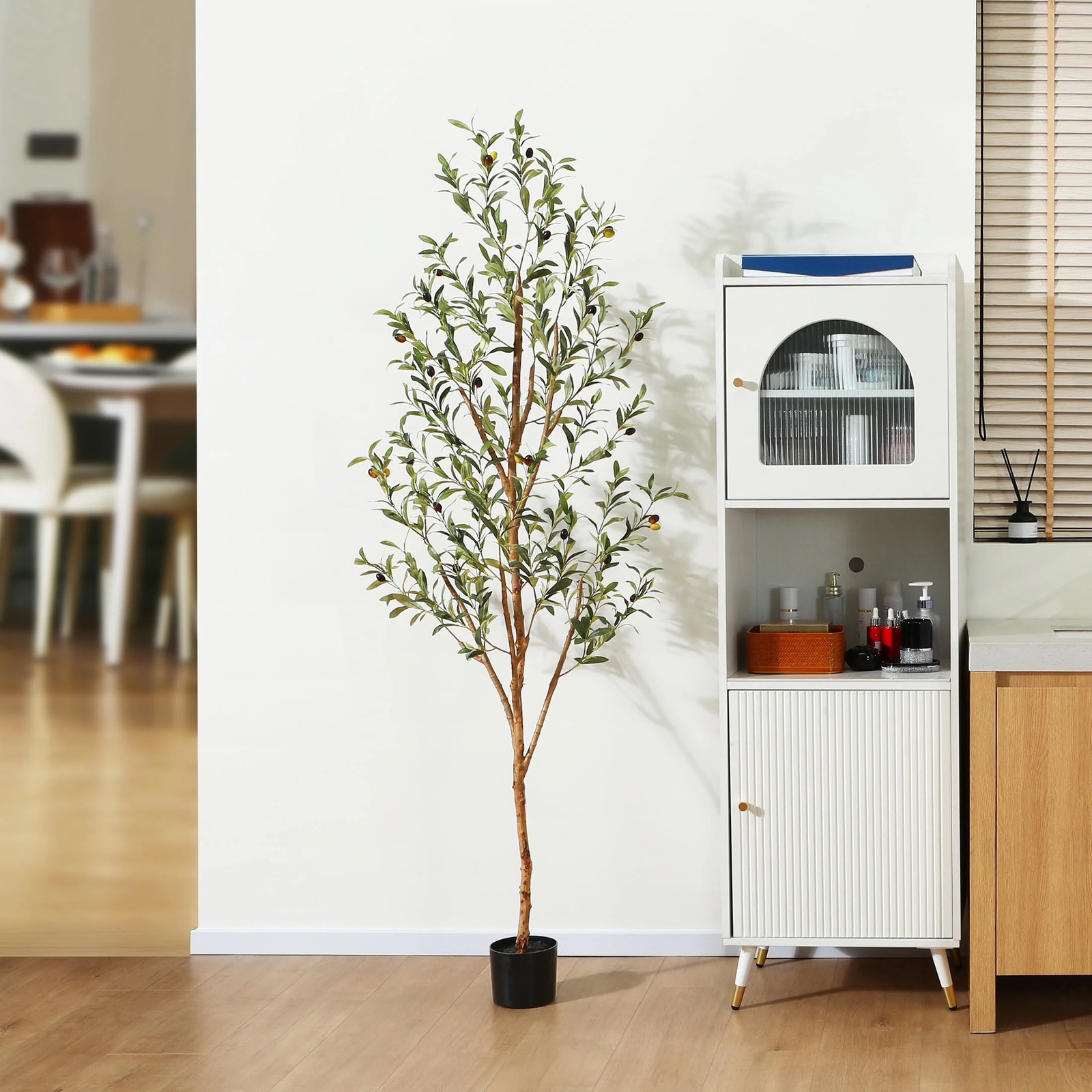 ARTIFICIAL OLIVE HOUSE PLANTS 4-7 Ft Realistic Silk Leaves Potted Tree