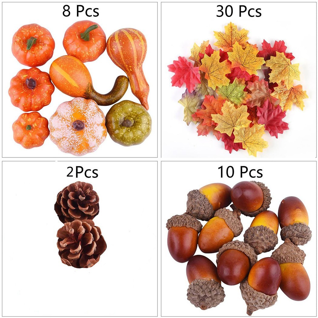 Artificial Pumpkin Harvest Autumn Thanksgiving Wreath Banquet Party Decor