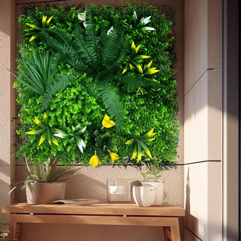 Maintain a Green Look Year round Artificial Plant Flower Wall Panels 50*50CM