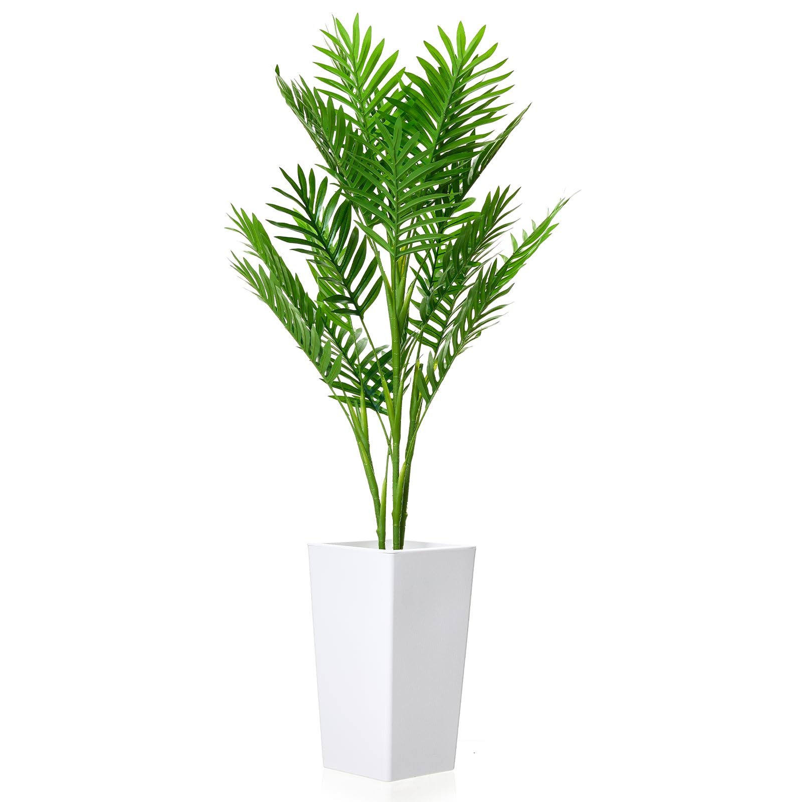 4.2FT Artificial Palm Tree Indoor Decor,Tall Realistic Faux Areca Palm for Home