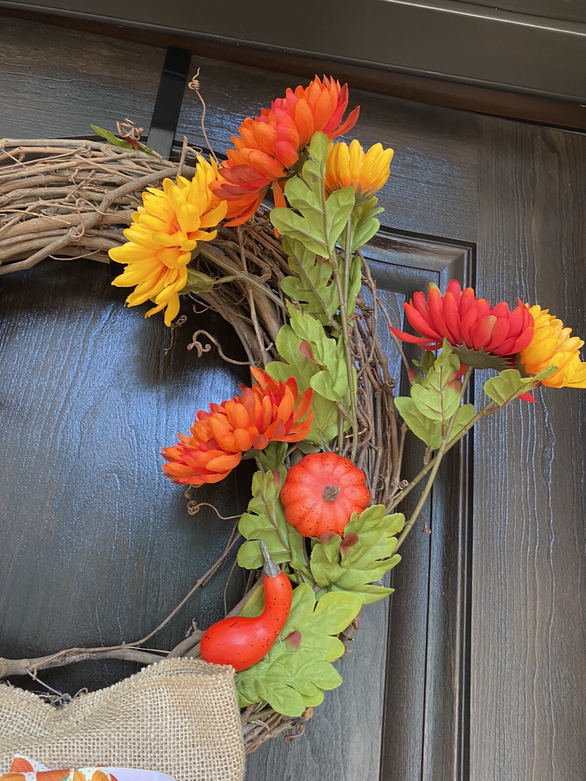 Thanksgiving fall Season harvest Door ￼wreaths pumpkin Halloween 18”￼