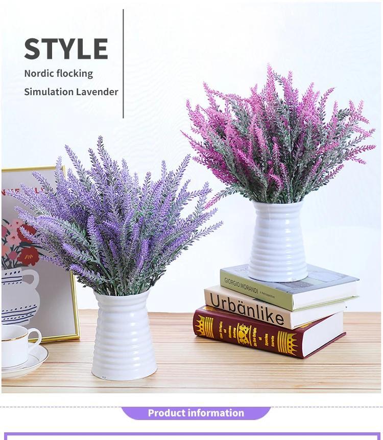 a Bunch of Provence Lavender Plastic Artificial Flowers False Plants Wedding Hom