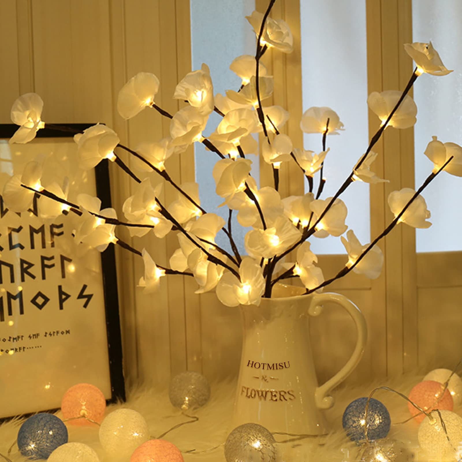 Flowers Branchs Lights-Artificial Phalaenopsis Decorative Lights Flower Shape…