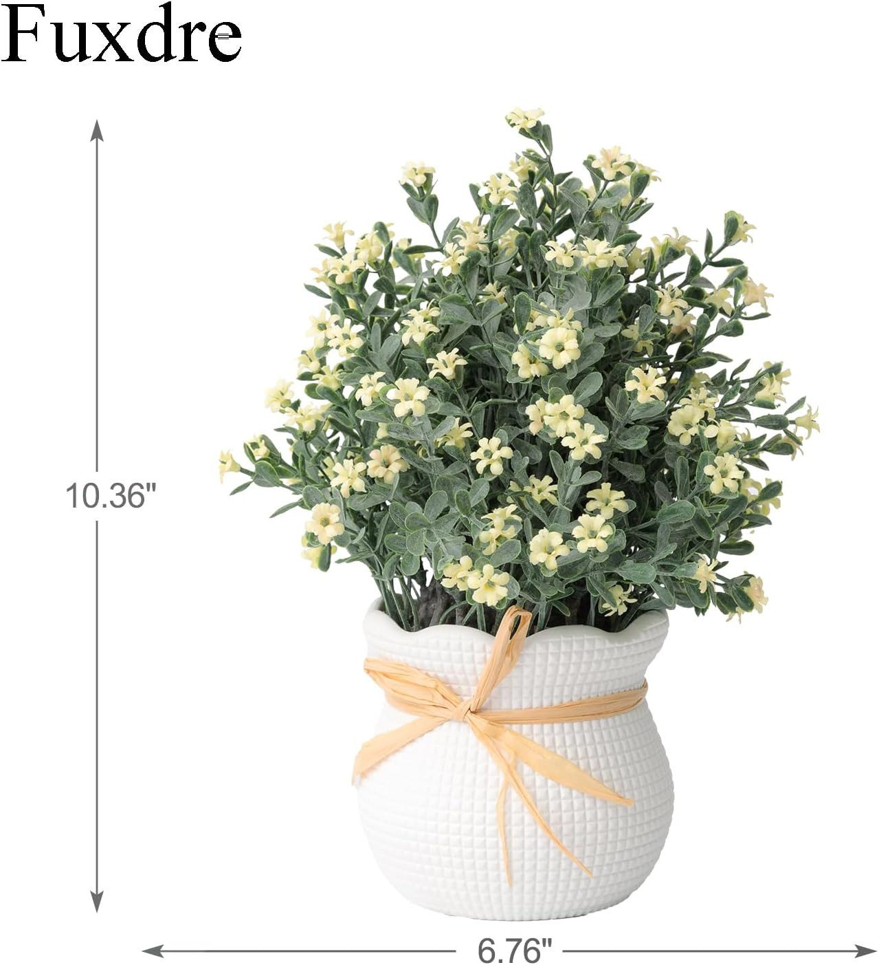 2 Pack Faux Small Desk Plants in Vintage Pots for Home Office Decor