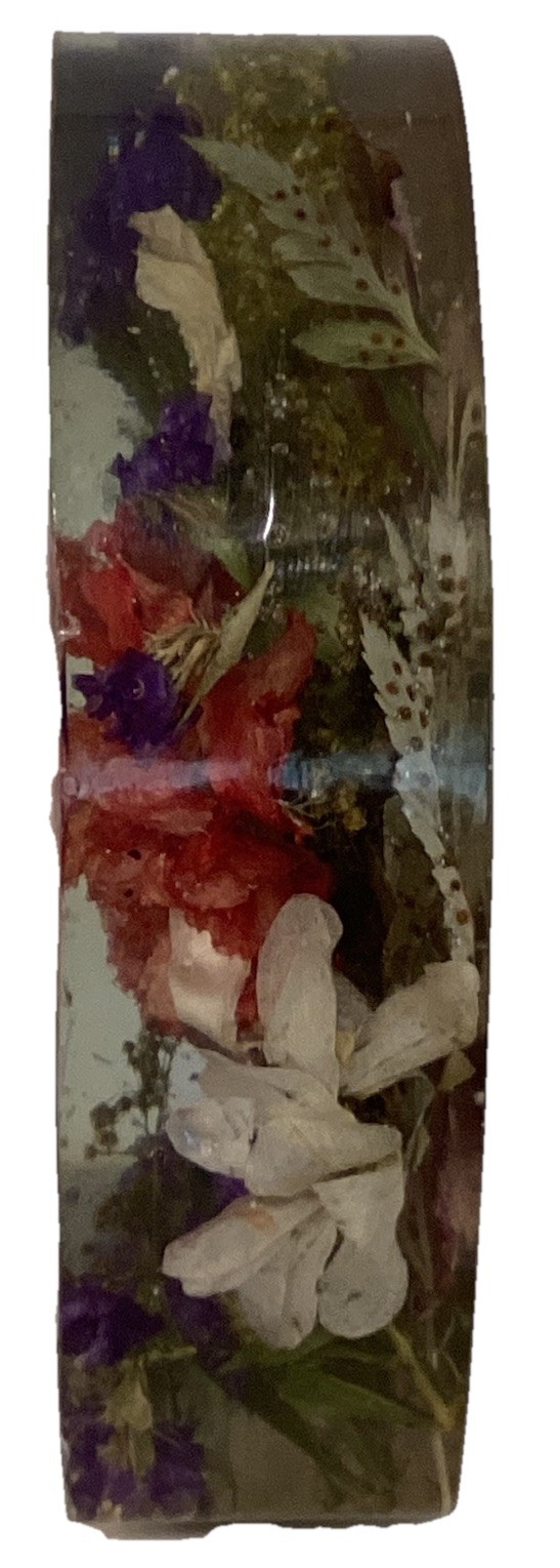 Large Standing Heart Resin Preserved Real Colorful Floral Flowers Home Decor