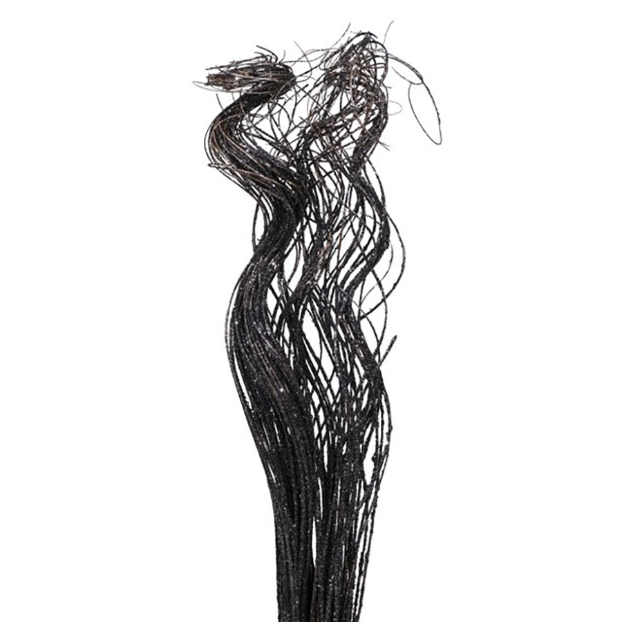 Curly Ting Sparkle Glitter Pack of 40-50 Stems 2ft Black