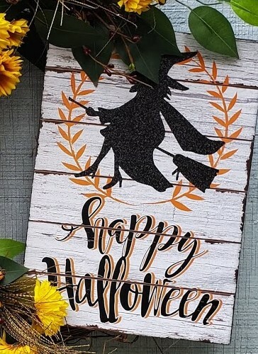 Witch Halloween Grapevine Wreath