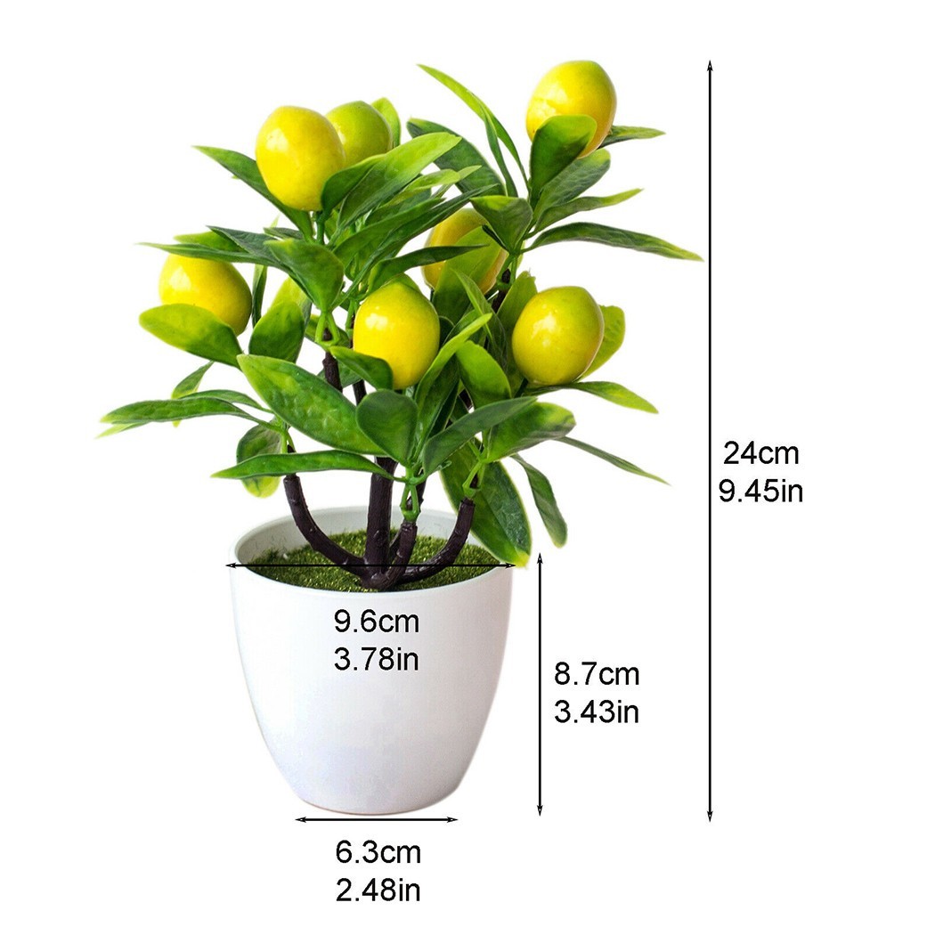 Artificial Lemon Tree Artificial Potted Flowers False Plant Diameter 18cm