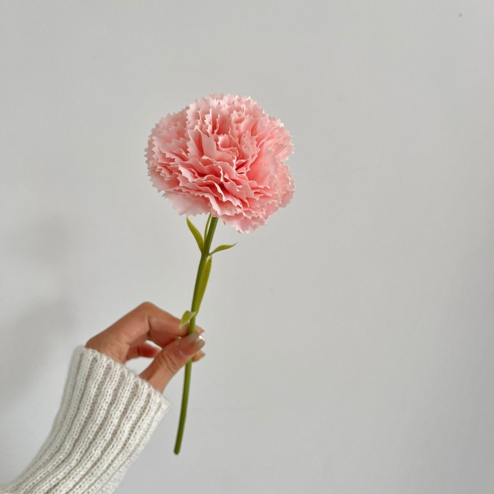 Silk Fabric Carnation Bouquet Artificial Flowers for Interior Design Use