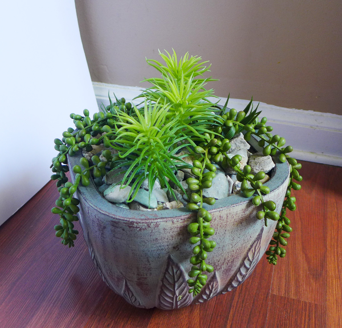 5 Artificial Plants Mini Pine Tree And pearl bean hang Succulents