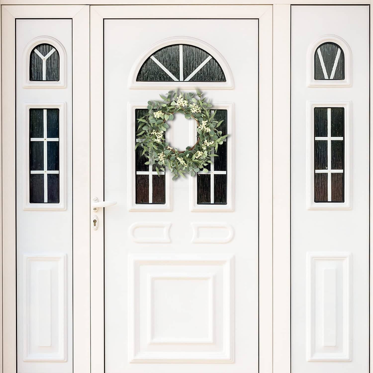 20″ Artificial Eucalyptus Wreath – Front Door, Porch, Wall Decor for All Seasons