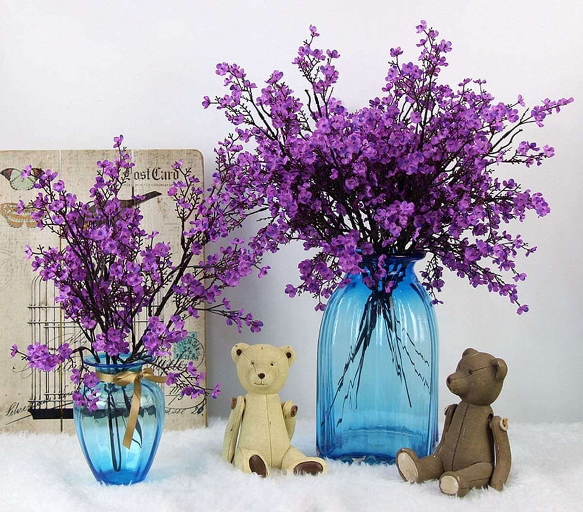Elegant Realistic Purple Baby’s Breath Silk Flowers – Set of 6 for All Occasions