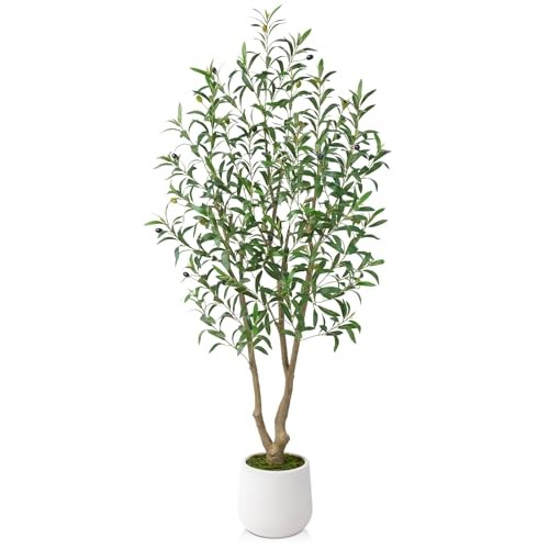 Artificial Olive Tree 5FT, Fake Plants Indoor – Potted Faux Olive Tree 5ft 1