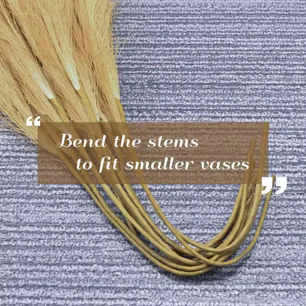 2.13 In. 12-Pieces Beige and Brown Artificial Plant Faux Pampas Grass Non-Sheddi