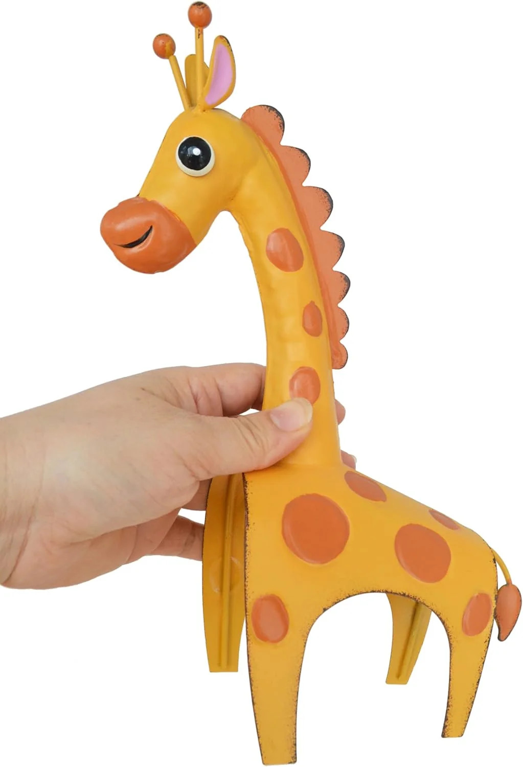 Metal Giraffe Garden Decor Outdoor Yard Statue Whimsical Safari Patio Ornament
